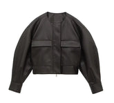 Black Oversized Leather Jacket